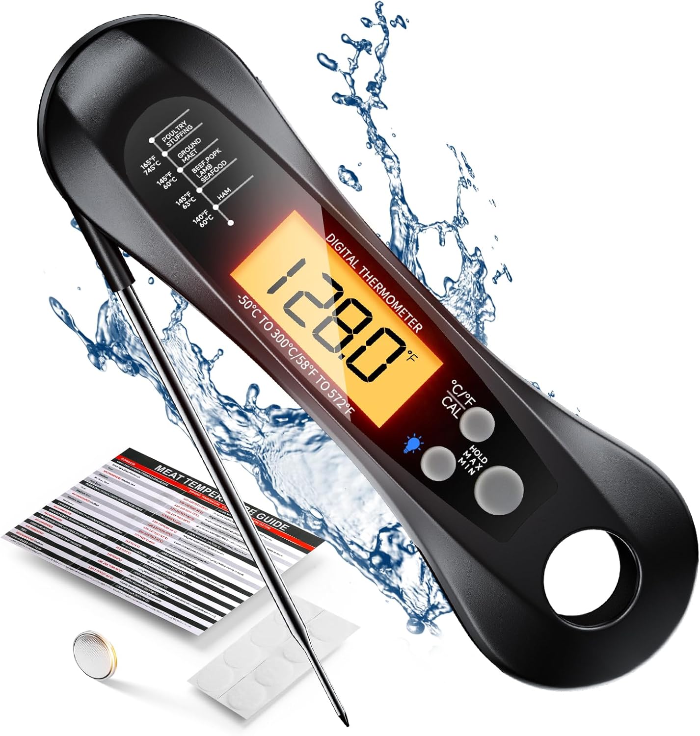 Kitchen Baking Utensil - Termômetro Digital para Carne à Prova
