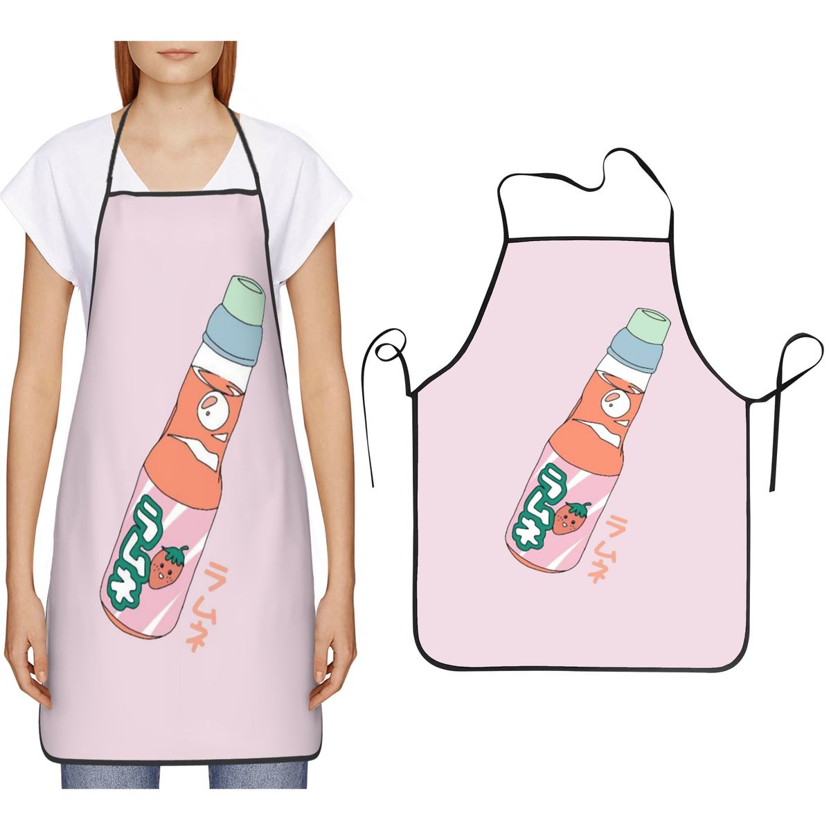 Kitchen Baking Soda - Avental Kawaii de Morango e Refrigerante
