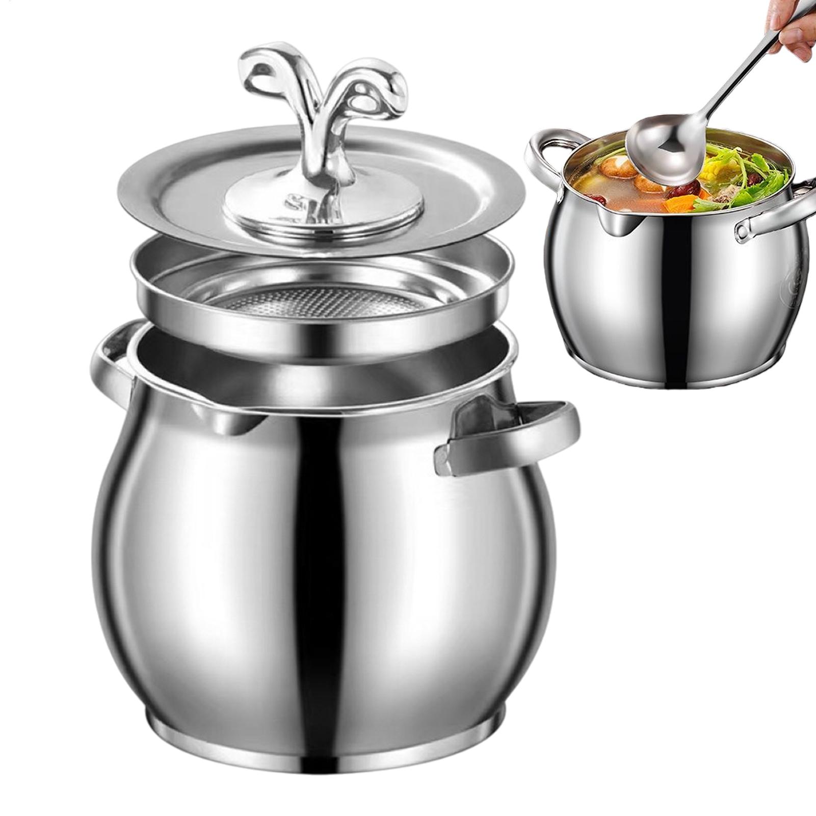 Kitchen Baking Canisters - Recipiente de Graxa em Aço Inoxidável,