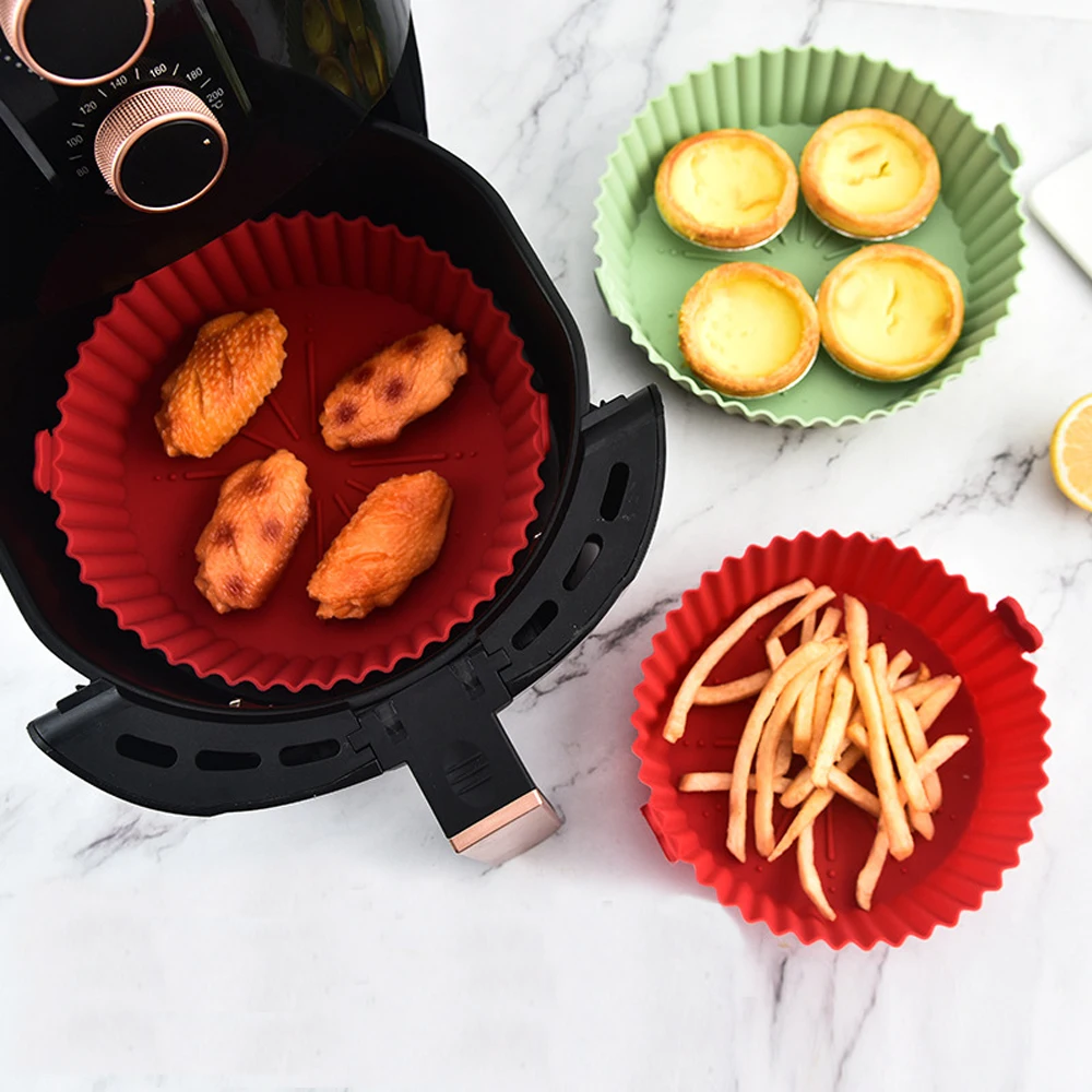 Kitchen Essentials Baking Tray - Panela redonda de silicone para fritadeira