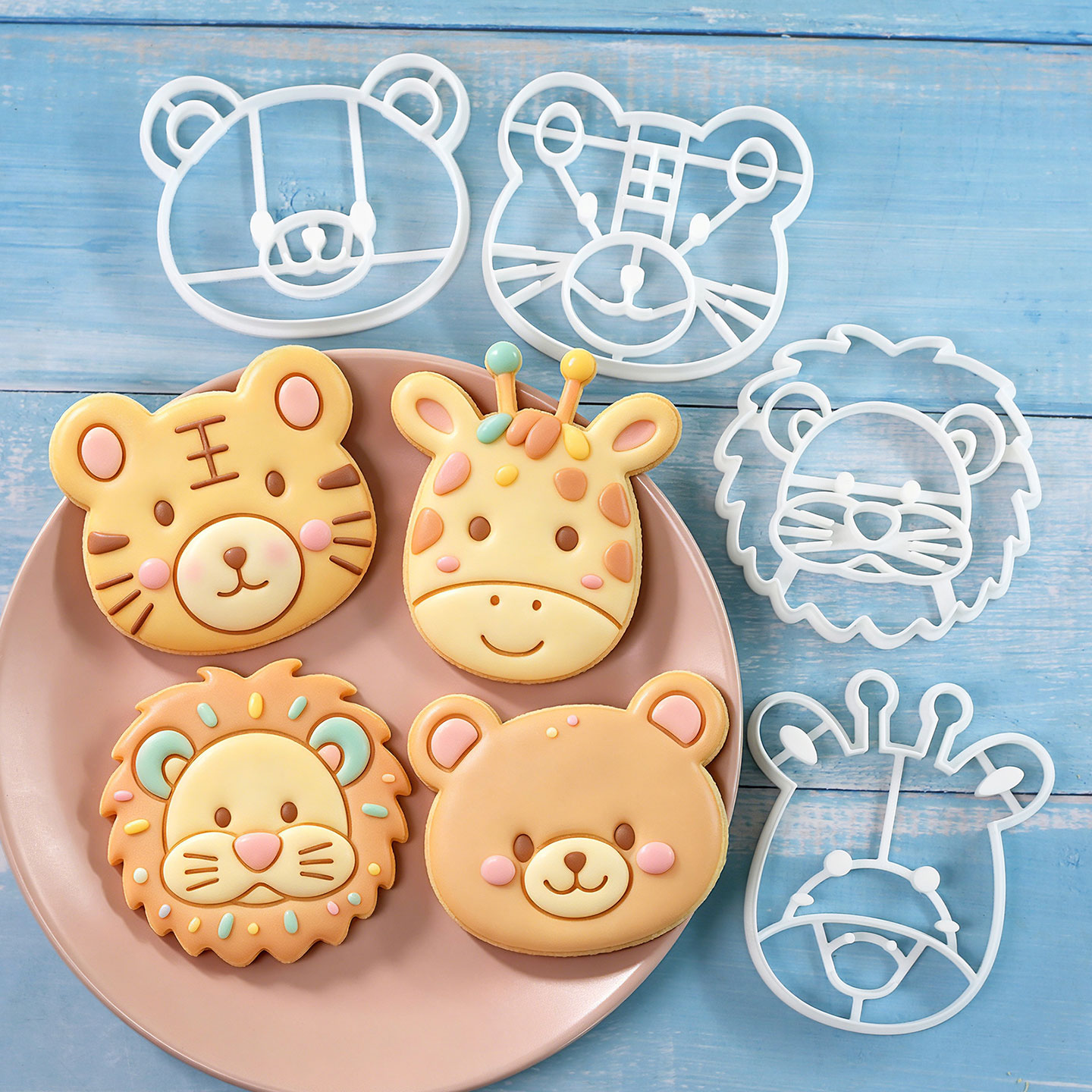 Kitchen Appliances For Baking - Conjunto de 4 Cortadores de Biscoito