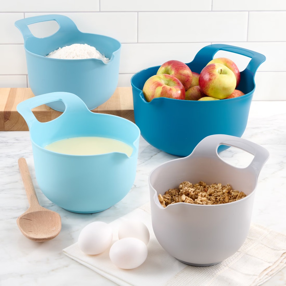 Kitchen Baking Utensil - Conjunto de 4 Tigelas Plásticas para