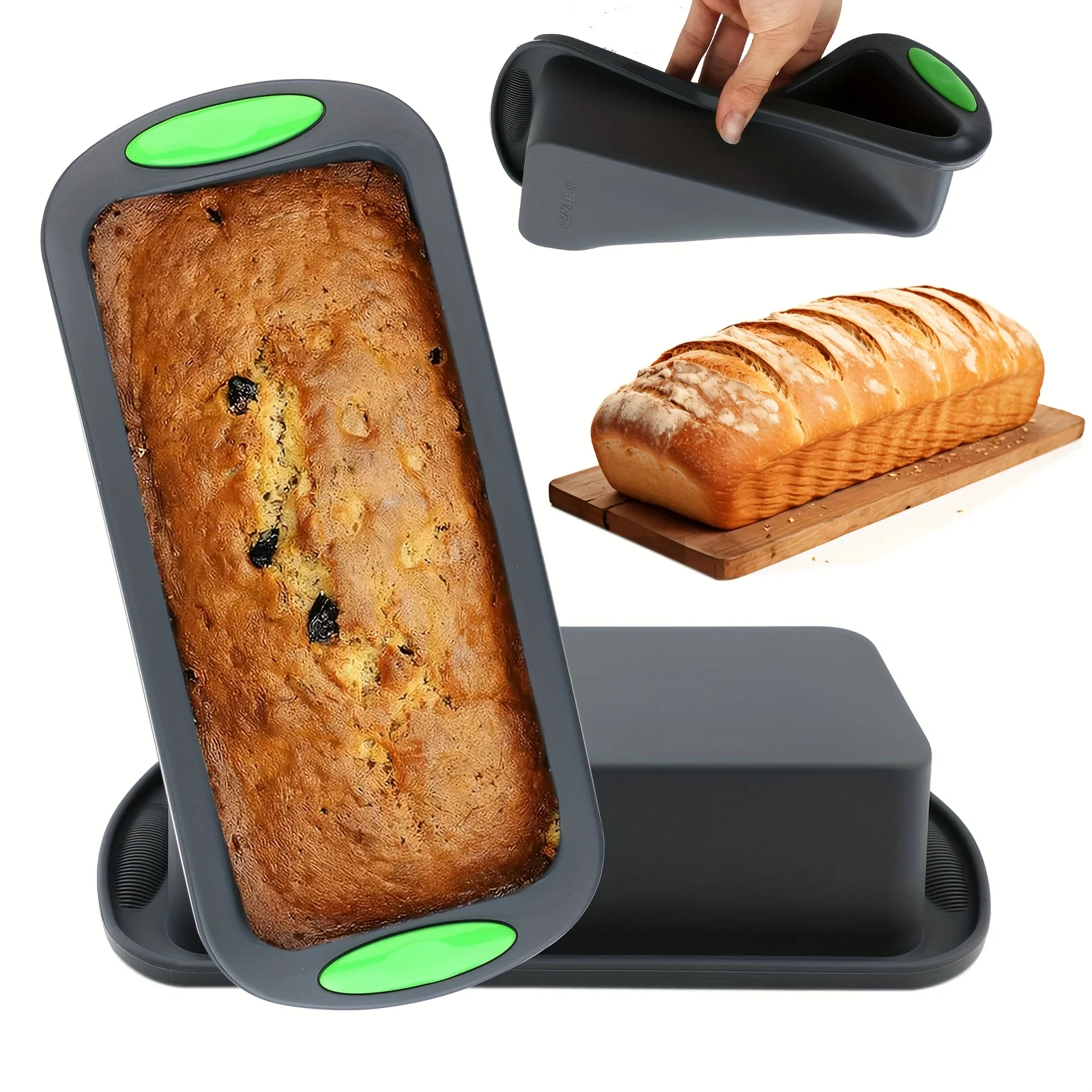 Kitchen Essentials Baking Tray - Forma Retangular de Silicone Antiaderente Flexível
