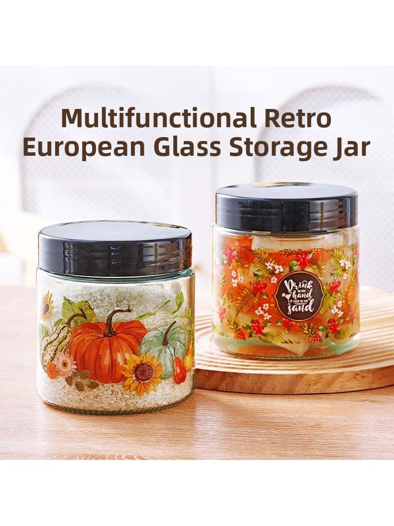 Kitchen Baking Canisters - Pote de Vidro Espesso Hermético para