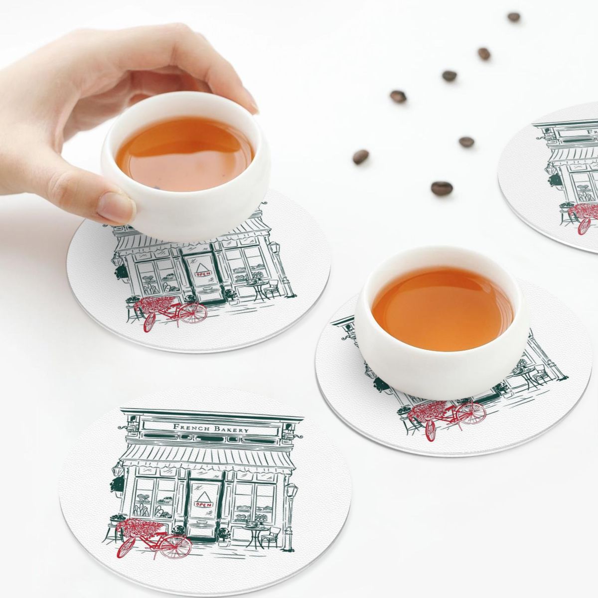 Kitchen Set Bakery - Sousplats de Couro PVC Antiderrapantes para