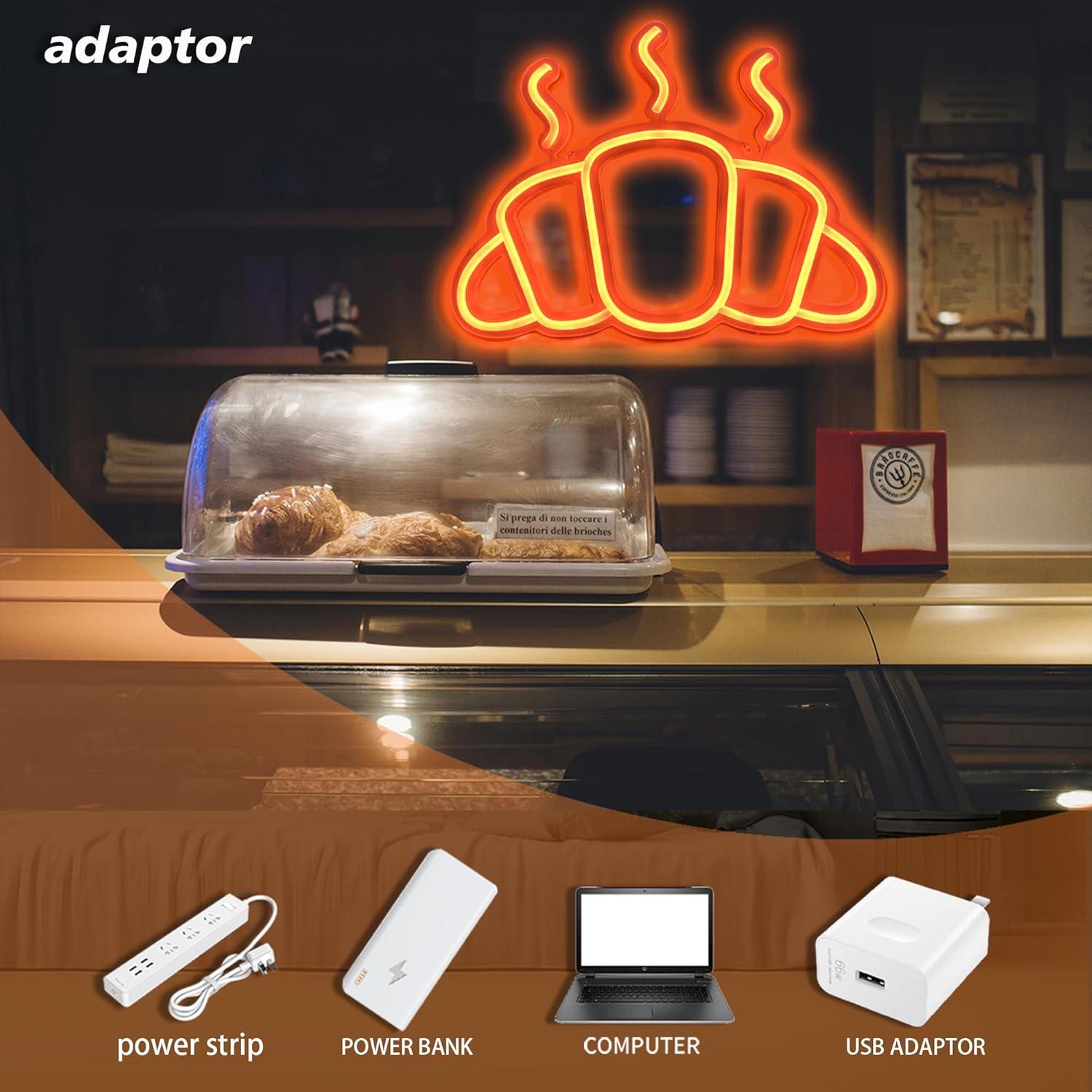 Letreiro Neon de Croissant com - Kitchen Bakery avaliação e preço