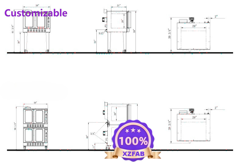 Forno de Convecção Comercial 2 - Commercial Kitchen Baking Equipment avaliação e preço