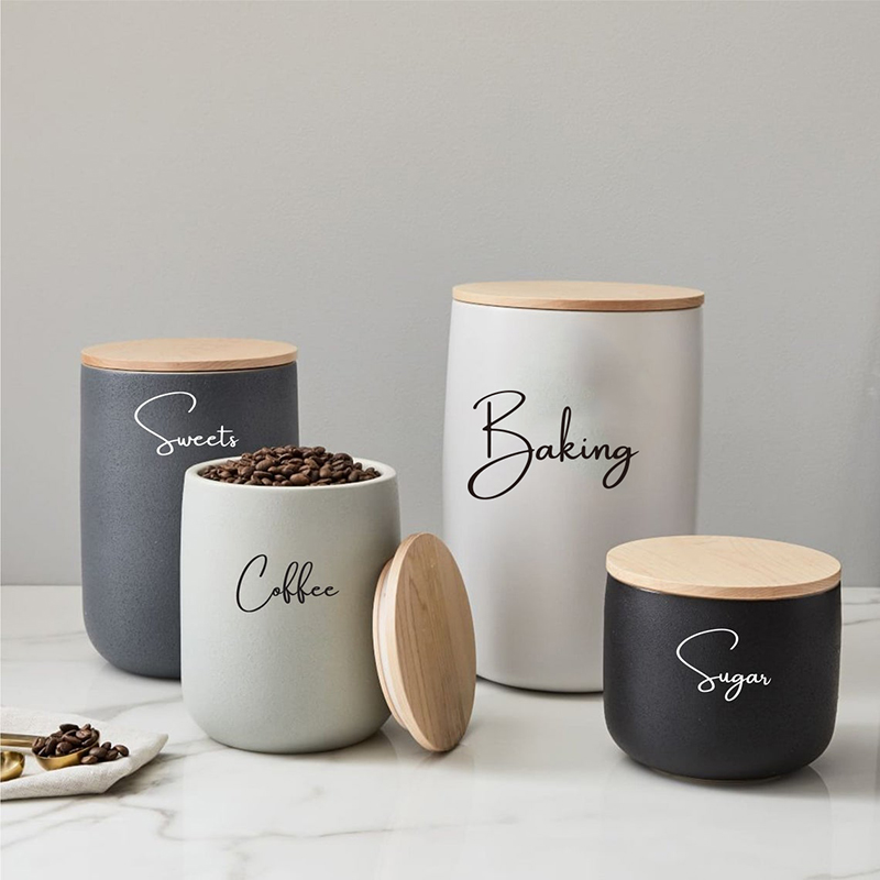 8 pçs organização da cozinha v - Kitchen Baking Canisters avaliação e preço