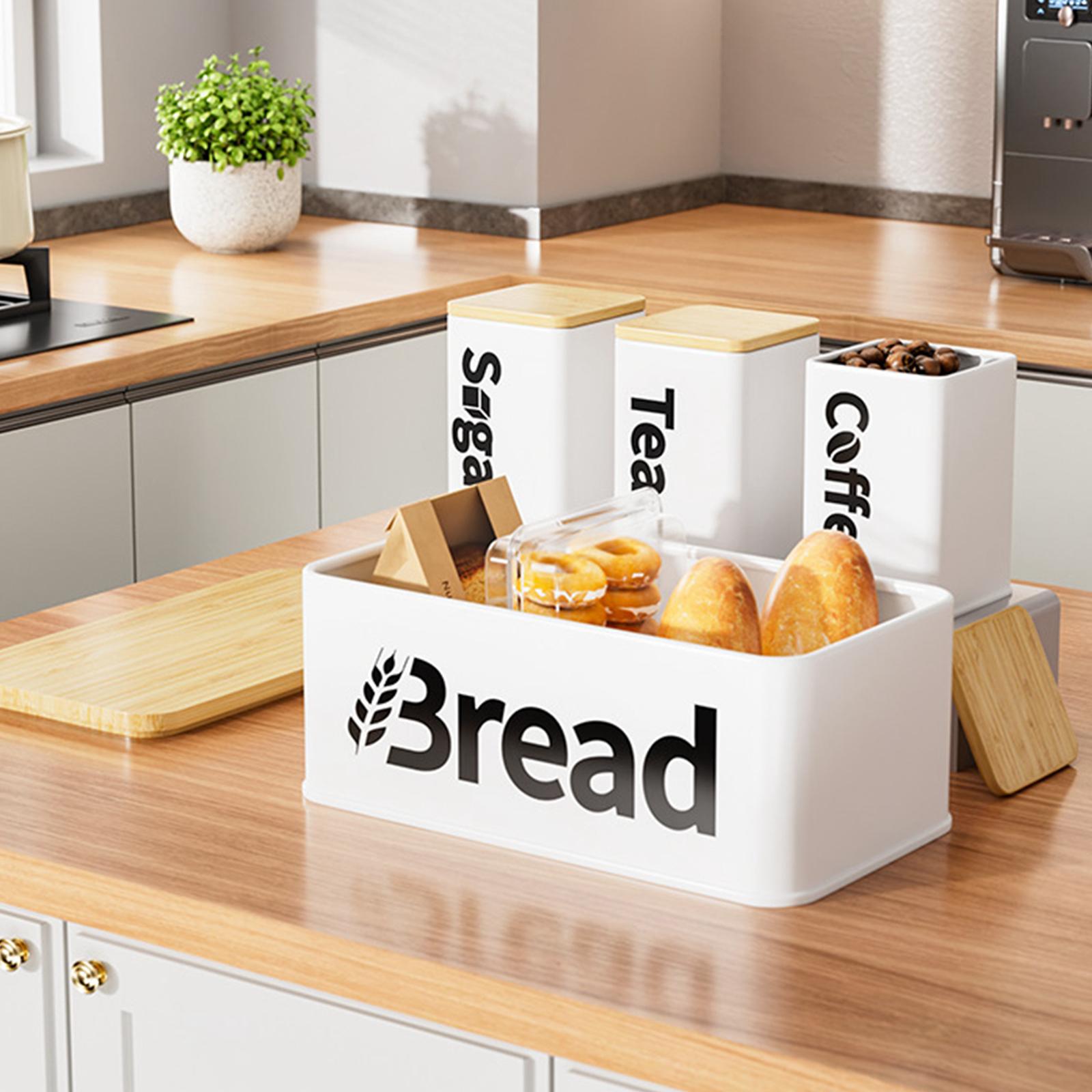 Caixa Organizadora de Pão em F - Kitchen Baking Canisters avaliação e preço