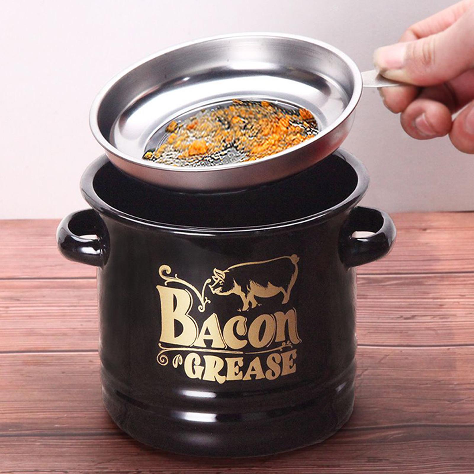 Recipiente de graxa de bacon 1 - Kitchen Baking Canisters avaliação e preço