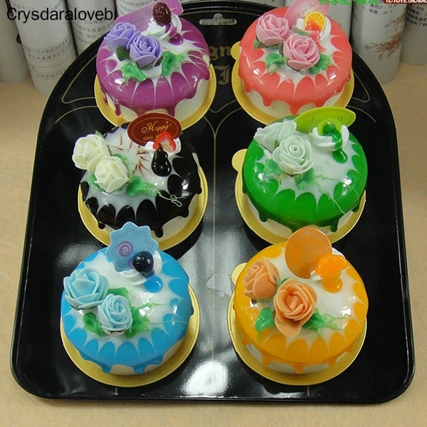 6 pçs/set Simulação Rosa Bolo  - Kitchen Set Bakery avaliação e preço