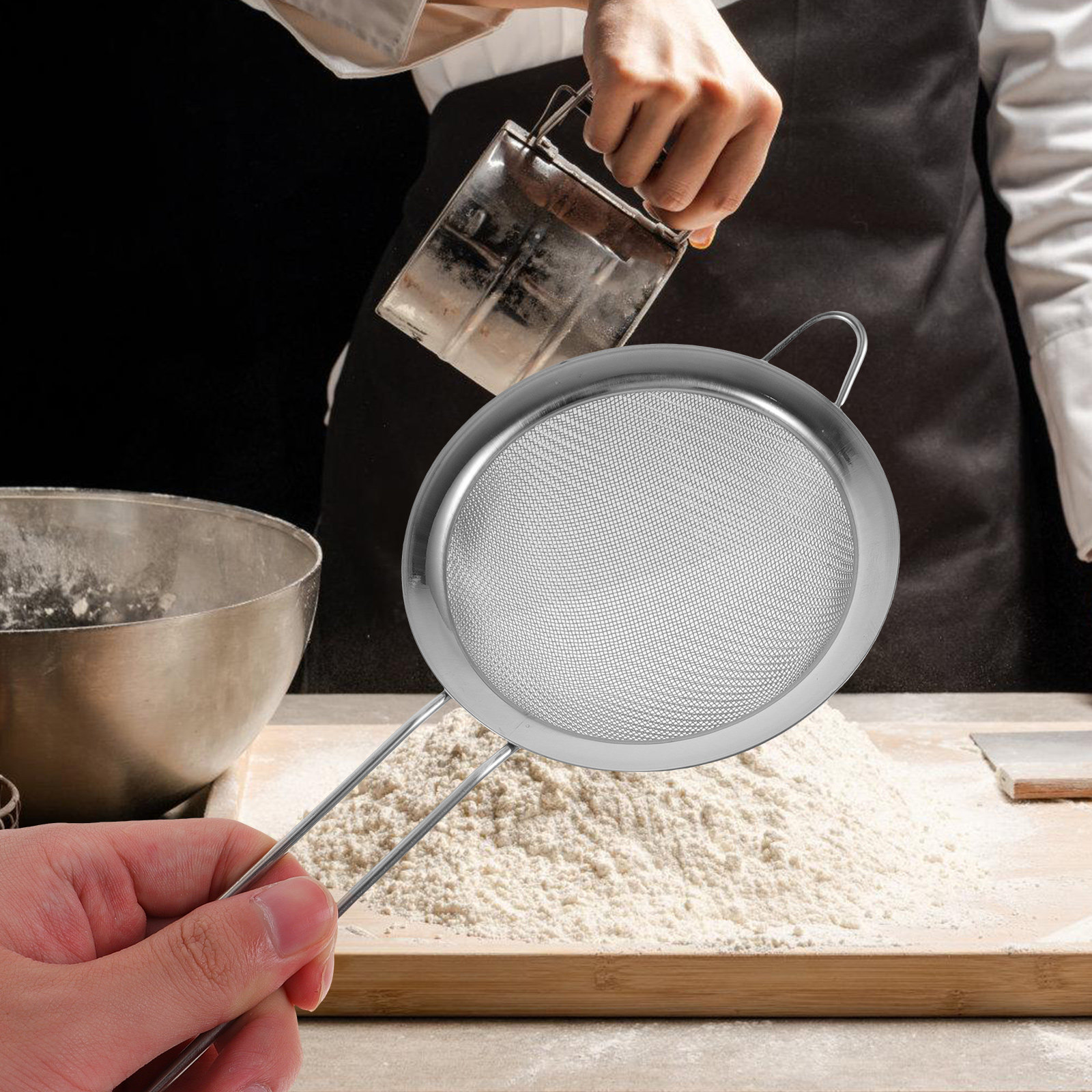 Peneira de Farinha de Malha Fi - Kitchen Baking Gadgets avaliação e preço